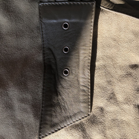 Vintage 80\'s Khaki green wide soft leather statement vintage belt